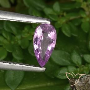 Saphir Pourpre violet rosâtre naturelle En forme de poire, 0.44 ct, VVS-VS