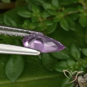 Saphir Pourpre violet rosâtre naturelle En forme de poire, 0.44 ct, VVS-VS