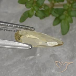 Saphir Crème naturelle En forme de poire, 0.61 ct, VVS-VS