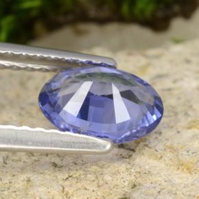 Saphir bleu marine moyen naturelle coupe ovale, 0,89 ct, VS