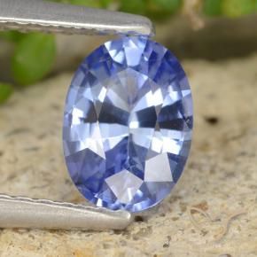 Saphir bleu marine moyen naturelle coupe ovale, 0,89 ct, VVS