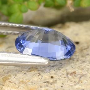 Saphir bleu marine moyen naturelle coupe ovale, 0,89 ct, VVS