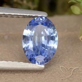 Saphir Bleu naturelle ovale, 0.83 ct, VVS