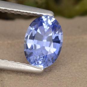 Saphir Bleu pastel naturelle ovale, 0.92 ct, VVS