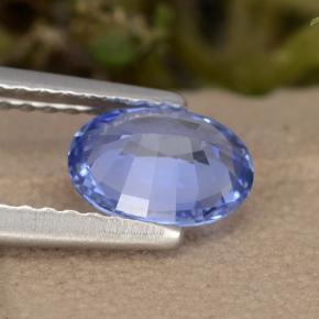 Saphir Bleu pastel naturelle ovale, 0.92 ct, VVS