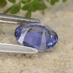 Saphir Bleu marine moyen naturelle ovale, 0.71 ct, VVS-VS