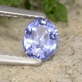 Saphir Bleu clair naturelle ovale, 0.57 ct, VS-SI