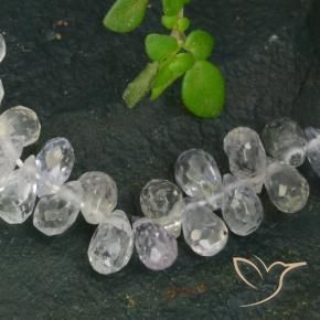 Shop natural 3.86ct Blanc bleuâtre Saphir gems, Briolette, from Mozambique at GemSelect. In stock, global shipping!