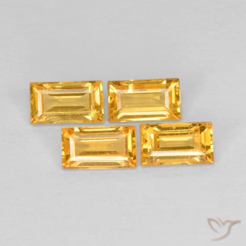 1.09ctw Naturel Doré moyen-foncé Saphir, Baquette, VS