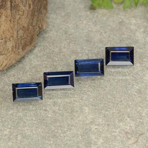 1.57ctw Naturel Bleu crépuscule Saphir, Baquette, VVS-VS