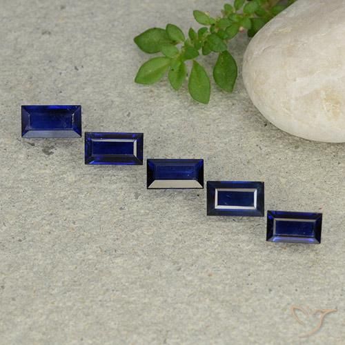 2.20ctw Naturel Bleu crépuscule Saphir, Baquette, VS