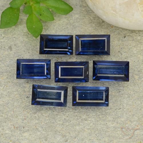2.49ctw Naturel Bleu crépuscule Saphir, Baquette, VS