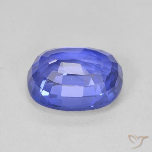 Saphir Violet foncé Bleu naturelle ovale, 4.05 ct, VVS-VS