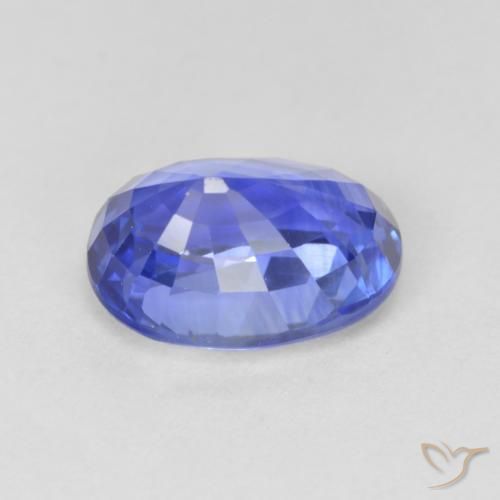 Saphir Bleu bleuet léger naturelle ovale, 4.11 ct, VS
