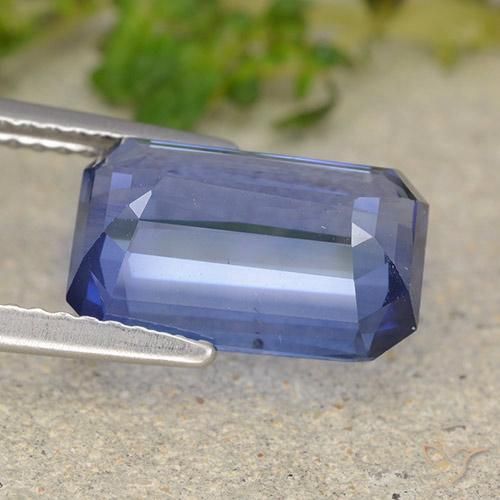 Saphir Bleu Barbeau naturelle Octogone / coupe Émeraude, 4.90 ct, VS