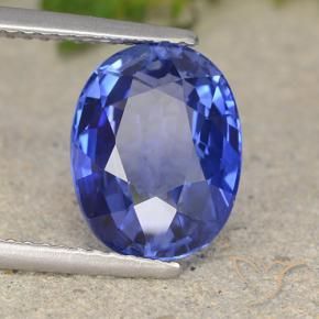 Saphir Bleu Barbeau naturelle ovale, 4.96 ct, VS
