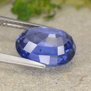 Saphir Bleu Barbeau naturelle ovale, 4.96 ct, VS