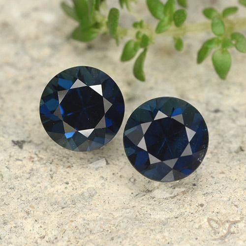 1.26ctw Naturel Bleu minuit Saphir, Tour, VS