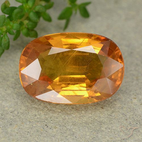 5.99ct Naturel Orange moyen Saphir, ovale, VS-SI