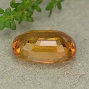 Saphir Orange moyen naturelle ovale, 5.99 ct, VS-SI