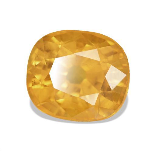 Saphir Doré foncé naturelle ovale, 6.85 ct, VS-SI