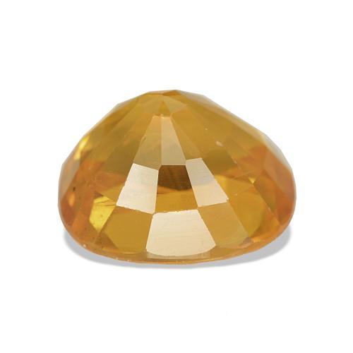 Saphir Doré foncé naturelle ovale, 6.85 ct, VS-SI