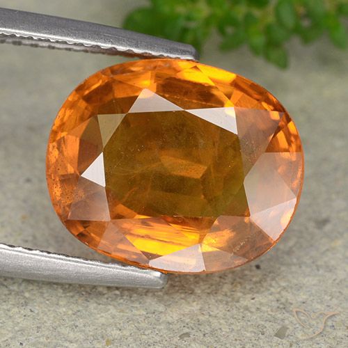 6.70ct Naturel Orange moyen-foncé Saphir, ovale, VS-SI