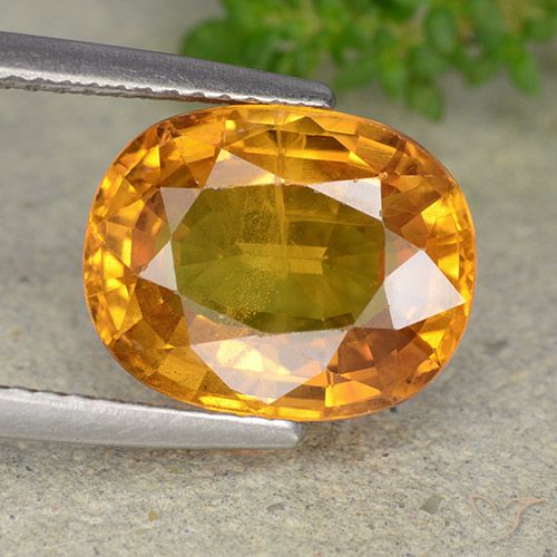 5.98ct Naturel Orange moyen Saphir, ovale, VS-SI