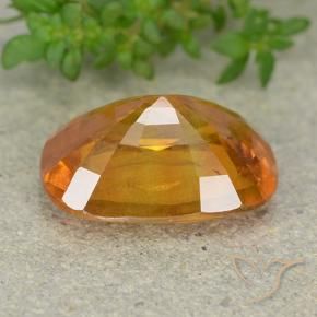 Saphir Or orange foncé naturelle Coussin, 6.35 ct, VS-SI