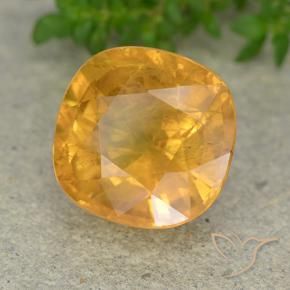 Saphir Orange moyen naturelle Coussin, 7.15 ct, VS-SI