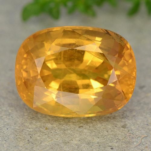 9.36ct Naturel Or orange foncé Saphir, ovale, VS-SI