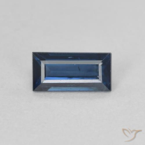 0.50ct Naturel Bleu crépuscule Saphir, Baquette, VS-SI