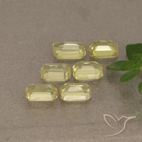 Shop natural 1.60ct Jaune ananas léger Saphir gems, Octogone / coupe Émeraude, from Tanzanie at GemSelect. In stock, global shipping!