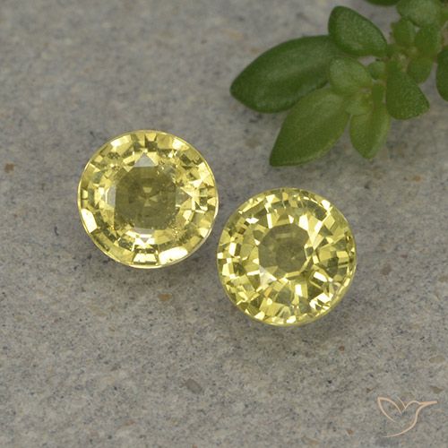 0.89ctw Naturel Jaune clair Saphir, Tour, VVS-VS