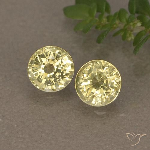 0.97ctw Naturel Medium Light-Yellow Saphir, Tour, VVS-VS