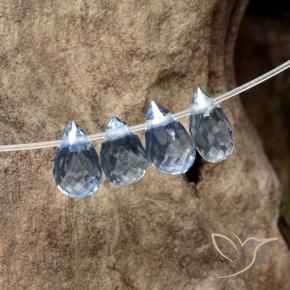Shop natural 1.31ct Bleu clair Saphir gems, Briolette, from Madagascar at GemSelect. In stock, global shipping!