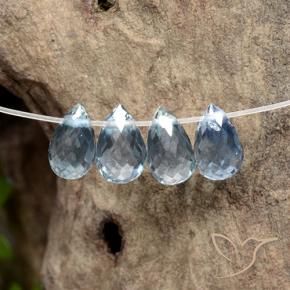 Shop natural 2.12ct Bleu clair Saphir gems, Briolette, from Madagascar at GemSelect. In stock, global shipping!