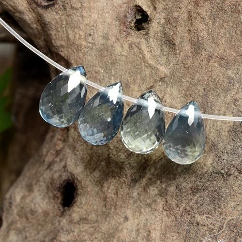 Shop natural 2.90ct Bleu pastel Saphir gems, Briolette, from Madagascar at GemSelect. In stock, global shipping!