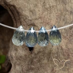 Shop natural 2.10ct Bleu jaunâtre Saphir gems, Briolette, from Madagascar at GemSelect. In stock, global shipping!