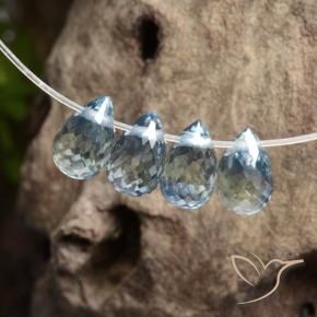 Shop natural 1.74ct Bleu pastel Saphir gems, Briolette, from Madagascar at GemSelect. In stock, global shipping!