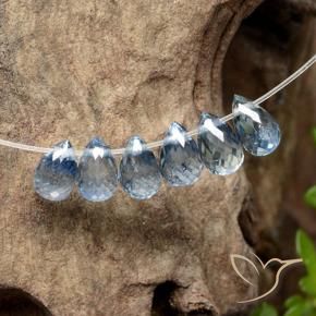 Shop natural 2.68ct Bleu clair Saphir gems, Briolette, from Madagascar at GemSelect. In stock, global shipping!
