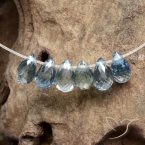 Shop natural 2.44ct Bleu pastel Saphir gems, Briolette, from Madagascar at GemSelect. In stock, global shipping!