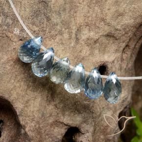Shop natural 2.44ct Bleu pastel Saphir gems, Briolette, from Madagascar at GemSelect. In stock, global shipping!