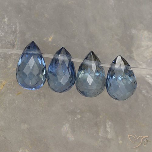 1.50ctw Naturel Bleu marine Saphir, Briolette, VS
