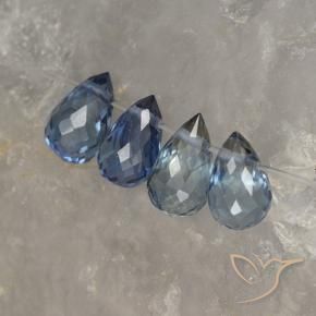 Shop natural 1.50ct Bleu marine Saphir gems, Briolette, from Madagascar at GemSelect. In stock, global shipping!