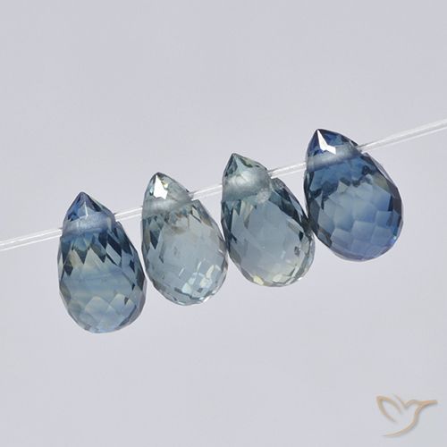 1.71ctw Naturel Bleu marine Saphir, Briolette, VS