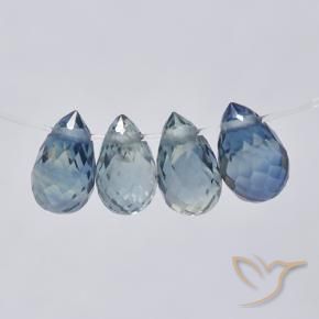 Shop natural 1.71ct Bleu marine Saphir gems, Briolette, from Madagascar at GemSelect. In stock, global shipping!
