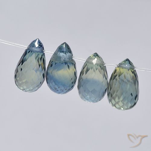 3.33ctw Naturel Bleu pastel Saphir, Briolette, VS