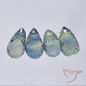 Shop natural 3.33ct Bleu pastel Saphir gems, Briolette, from Madagascar at GemSelect. In stock, global shipping!