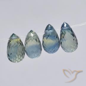 Shop natural 3.33ct Bleu pastel Saphir gems, Briolette, from Madagascar at GemSelect. In stock, global shipping!